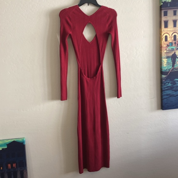 Michael Costello x REVOLVE Variegated Rib Long Sleeve Bodycon Dress NWT XS - Picture 9 of 11